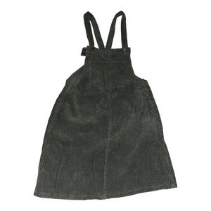 Blue Spice Forest Green Corduroy Jumper Overall Dress Size Small